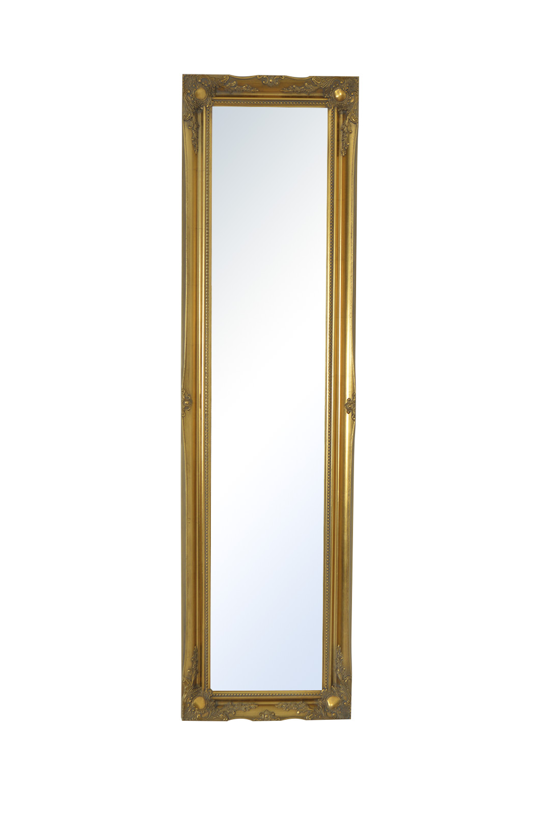 Large Classic Gold Full length Long Wall Dress Mirror 5Ft6 X 1Ft6 167cm