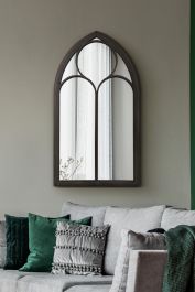 The Somerley - Rustic Black Metal Chapel Arched Decorative Wall Or ...