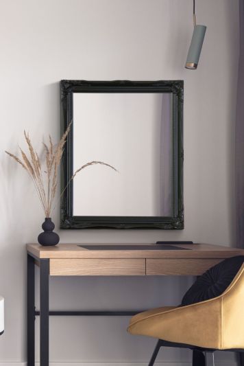 Fraser Black Small Beaded Mirror 61 x 51 CM