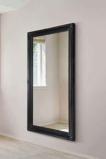 Hamilton Black Shabby Chic Design Large Wall Mirror 137 x 76 CM