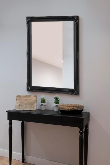Hamilton Black Shabby Chic Design Wall Mirror 117 x 91 CM