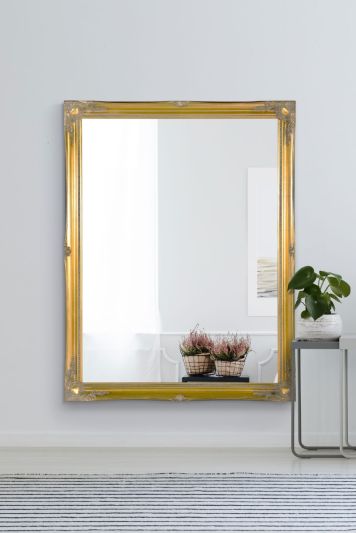 Hamilton Vintage Gold Antique Design Wide Wall Mirror 137 x 106 CM