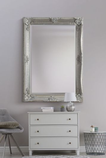 Davenport Silver Ornate Flourish Large Wall Mirror 110 x 79 CM