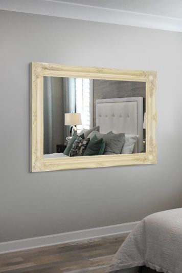 Hamilton Cream Shabby Chic Design Mirror 91 x 66 CM