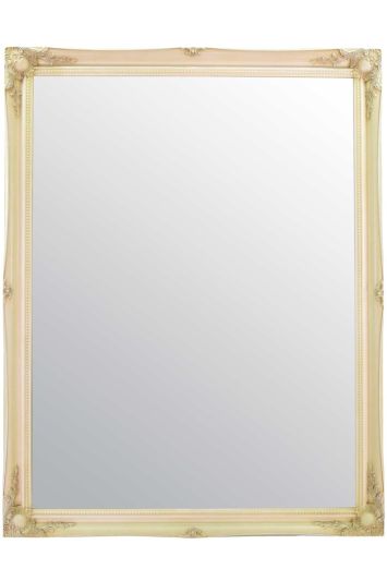 Hamilton Cream Shabby Chic Design Wide Wall Mirror 137 x 106 CM