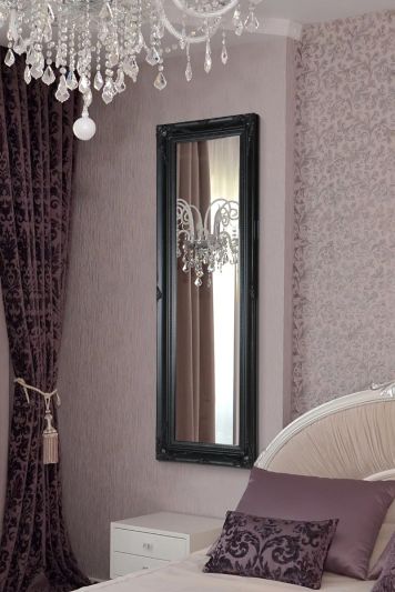 Hamilton Black Shabby Chic Design Mirror 137 x 46 CM