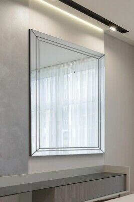 Cranbury All Glass Double-Edged Venetian Wall Mirror 144 x 115.5 CM