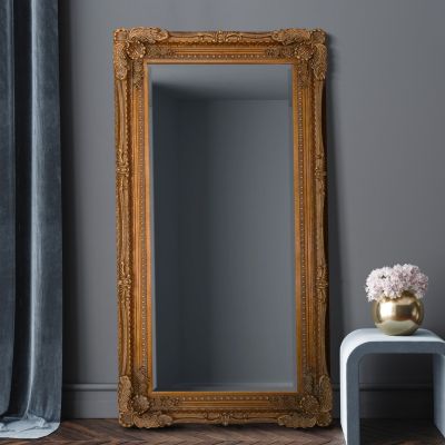 Carved Louis Gold Large Wall Mirror 175 x 84 CM