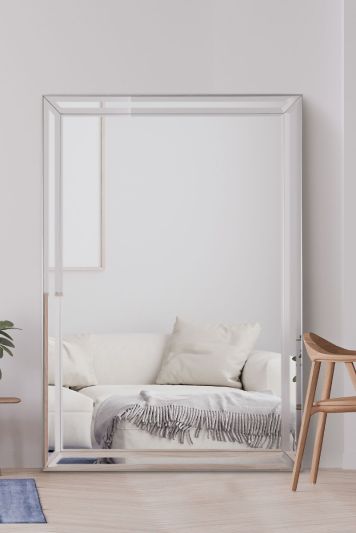 Sheringham All Glass Modern Large Leaner Mirror 202 x 141 CM