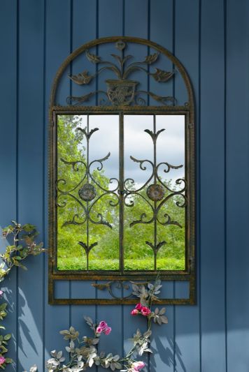 Dorset Rustic Scroll Large Garden Mirror 130 x 70 CM