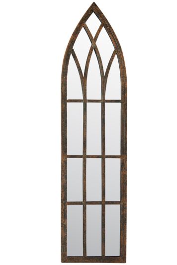 Dorset Rustic Frost Protected Metal Garden Mirror 100 x 24 CM