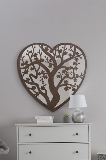 The Kirkby - Rustic Metal Heart Shaped Decorative Wall Mirror 28" X 28" (70CM X 70CM)