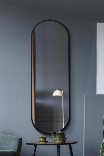 The Vultus - New Black Metal Framed Double Arched Wall Mirror 71 X 24" (180CM X 60CM) Suitable for Inside and Outside!