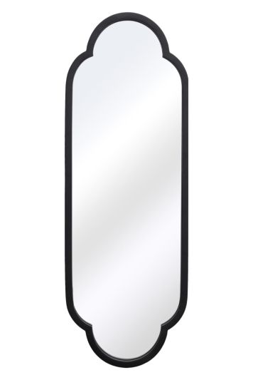 The Duplici - New Black Metal Framed Double Arched Oval Wall Mirror 40" X 14" (102CM X 35.5CM)