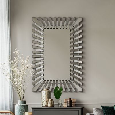 Starburst All Glass Stylised Large Dress Mirror Mirror 120 x 80 CM