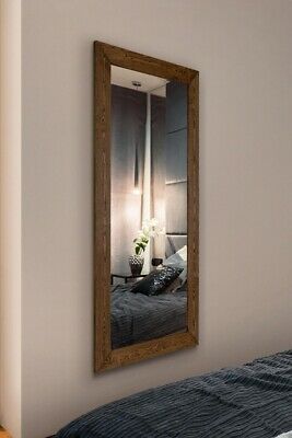 Farmhouse Dark Natural Wood Full Length Mirror 172cm x 81cm