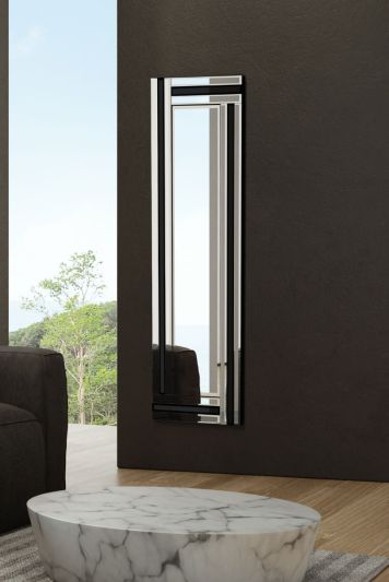 Dalton Black All Glass Dress Mirror 120 x 40 CM