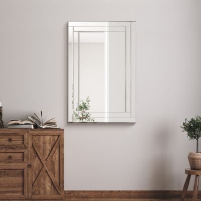 Luxford All Glass Bevelled Mirror 90 x 60 CM