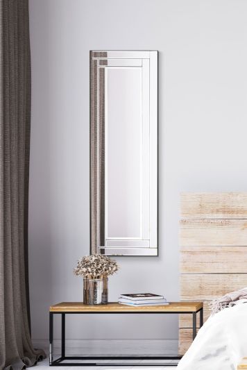 Luxford All Glass Bevelled Dress Mirror 120 x 40 CM