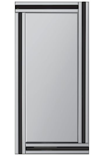 Dalton Black All Glass Full Length Mirror 174 x 85 CM