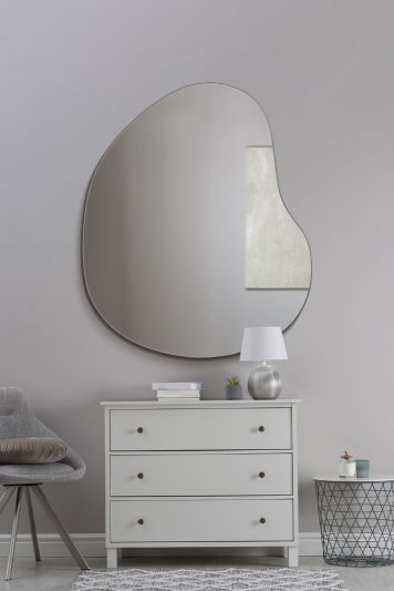 The Lapillus - Frameless Pebble Wall Mirror 47" X 39" (120CM X 100CM)