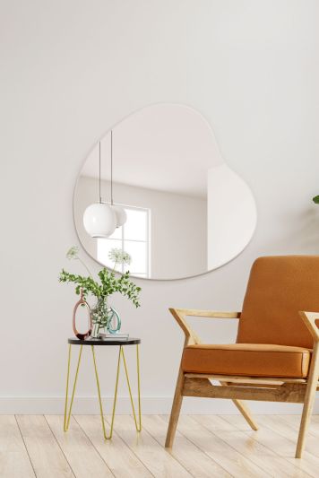 The Lapillus - Frameless Pebble Wall Mirror 47" X 39" (120CM X 100CM)