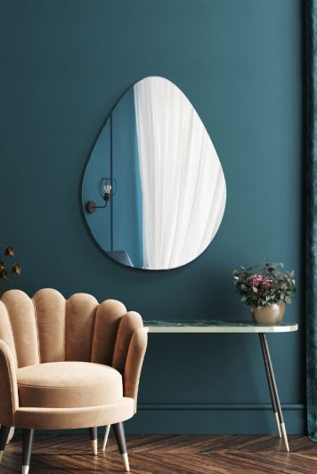 The Lapillus - Frameless Pebble Wall Mirror 30" X 20" (76CM X 50CM)