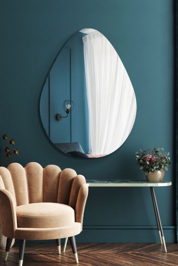 The Lapillus - Frameless Pebble Wall Mirror 47" X 32" (120CM X 80CM)