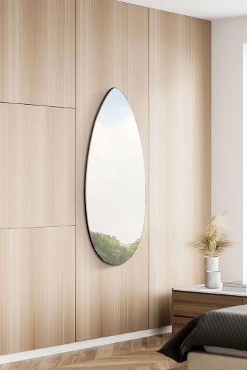 The Tear Drop - Frameless Glass Wall Mirror 47" X 18" (120CM X 45CM)