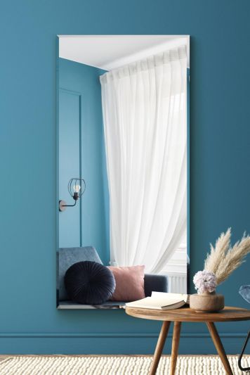 The Moderni - All Glass Modern Bevelled  Wall or Leaner Mirror 59" X 24" (150x60CM)