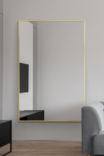 The Artus - Gold Aluminium Edged Wall Mirror 47" X 31" (120CM X 80CM)