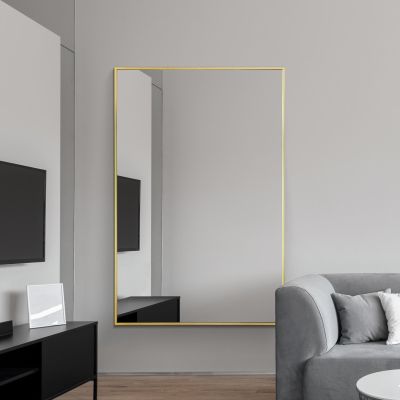 The Artus - Gold Aluminium Edged Wall Mirror 47" X 31" (120CM X 80CM)