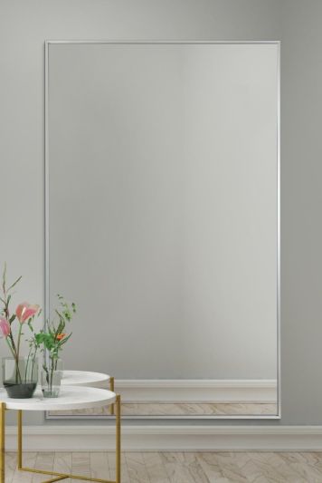 The Artus - Silver Aluminium Edged Wall Leaner Mirror 68" X 43" (174CM X 110CM)