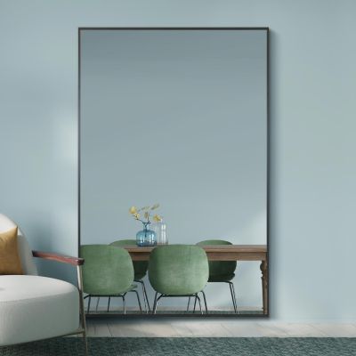 The Artus - Black Aluminium Edged Wall Mirror 47" X 31" (120CM X 80CM)