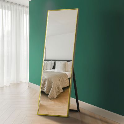 The Artus - Gold Aluminium Edged Wall Mirror 67" X 23" (170CM X 58CM)