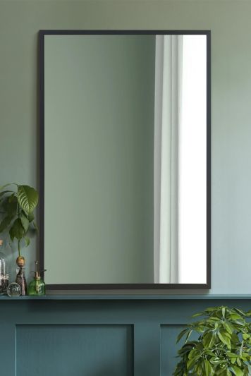 The Artus - Black Aluminium Edged Wall Mirror 16" X 24" (40CM X 60CM)