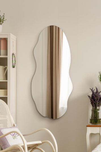 The Lacuna - Frameless Pond Wall Mirror 39" X 18" (100x45CM)