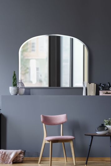 New Bevelled Overmantle Mirror Black Edged 92.5cm x 70.5cm x 1.5cm