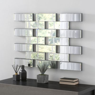 UK Made Multi Segment Brick Effect Venetian Mirror 102 x 71 CM 3ft4 x 2ft4