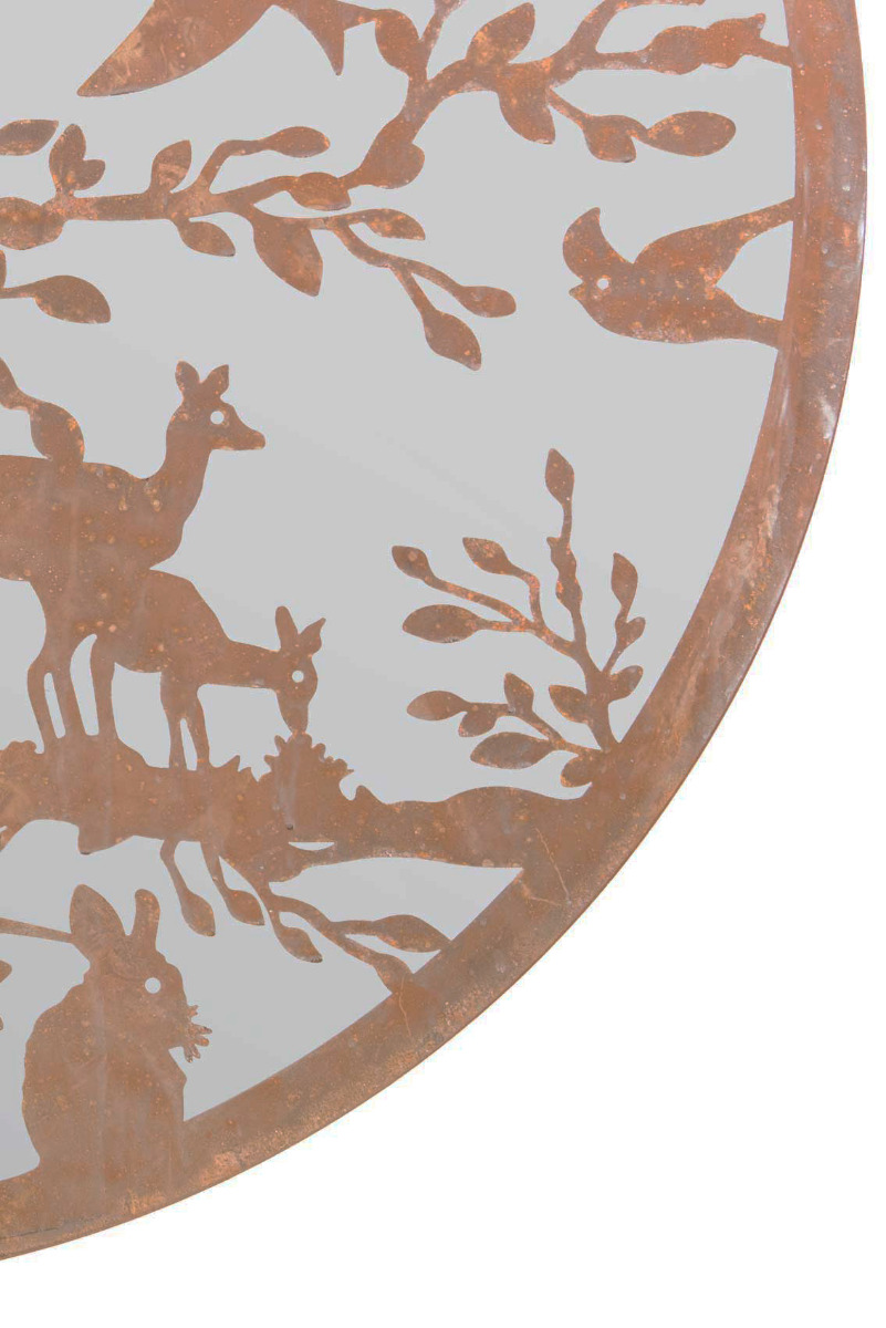 Large Stag Deer Tree Design Round Garden Mirror 100 X 100 CM 3ft3 X   Lo003 3 